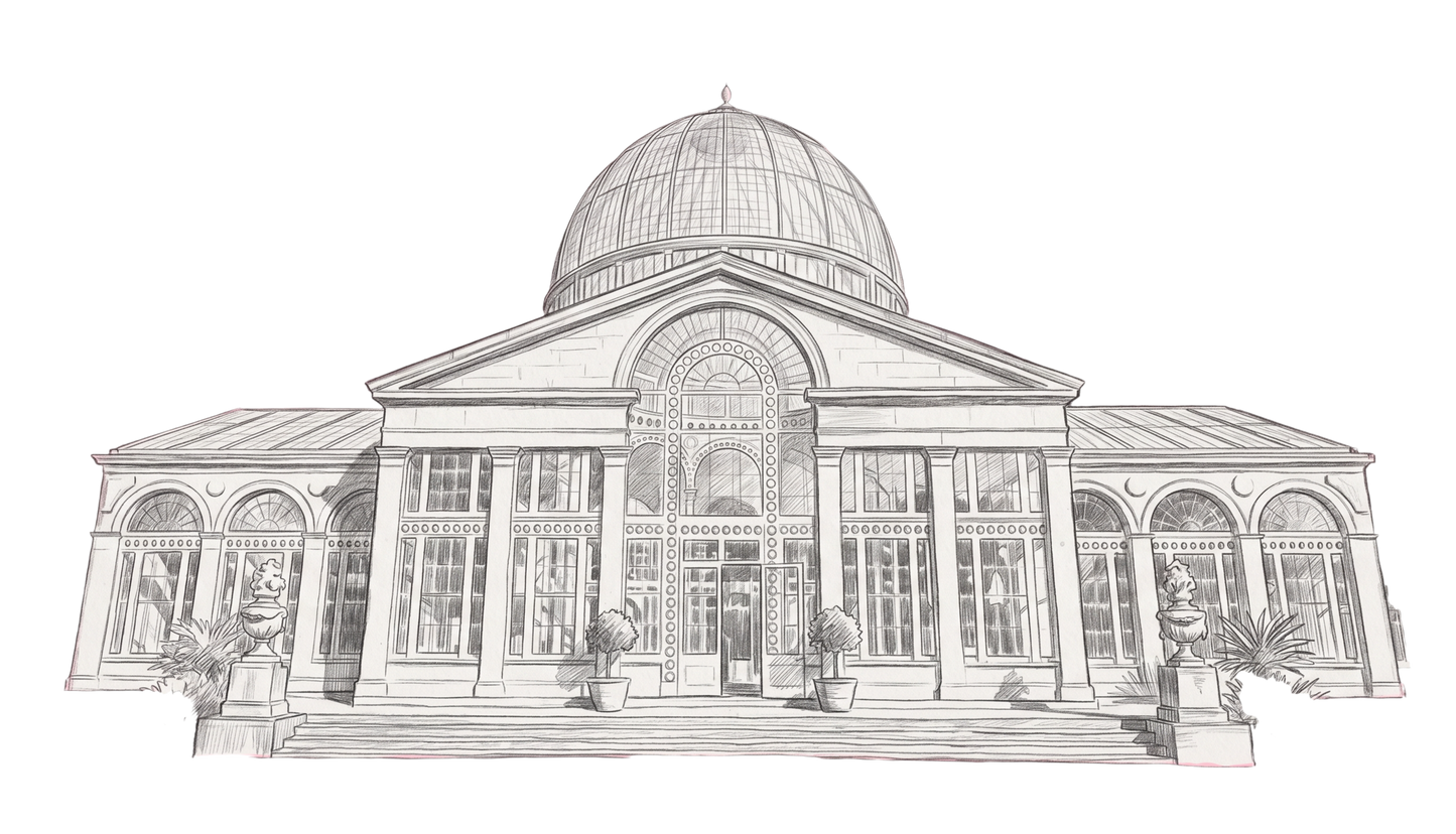 Personalised Wedding Venue Line Art Watercolour Portrait