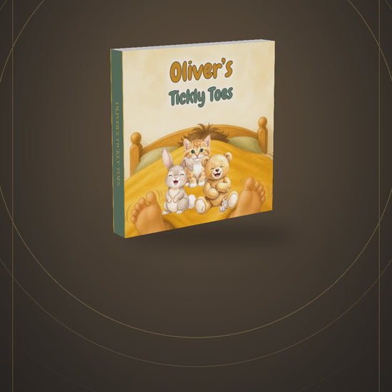 Flip through the personalised Tickly Toes children's book with the child's name on the cover