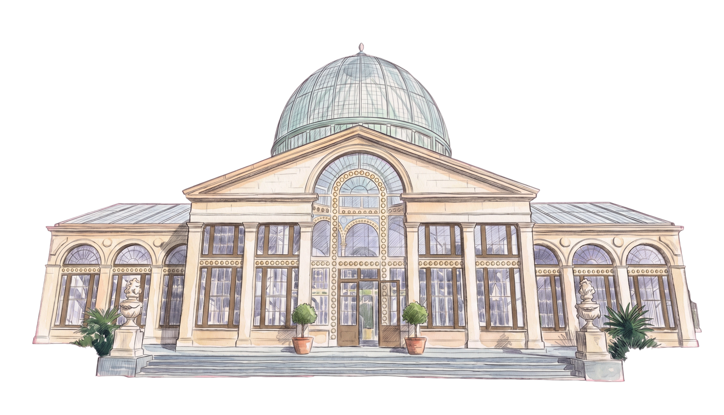 Personalised Wedding Venue Line Art Watercolour Portrait